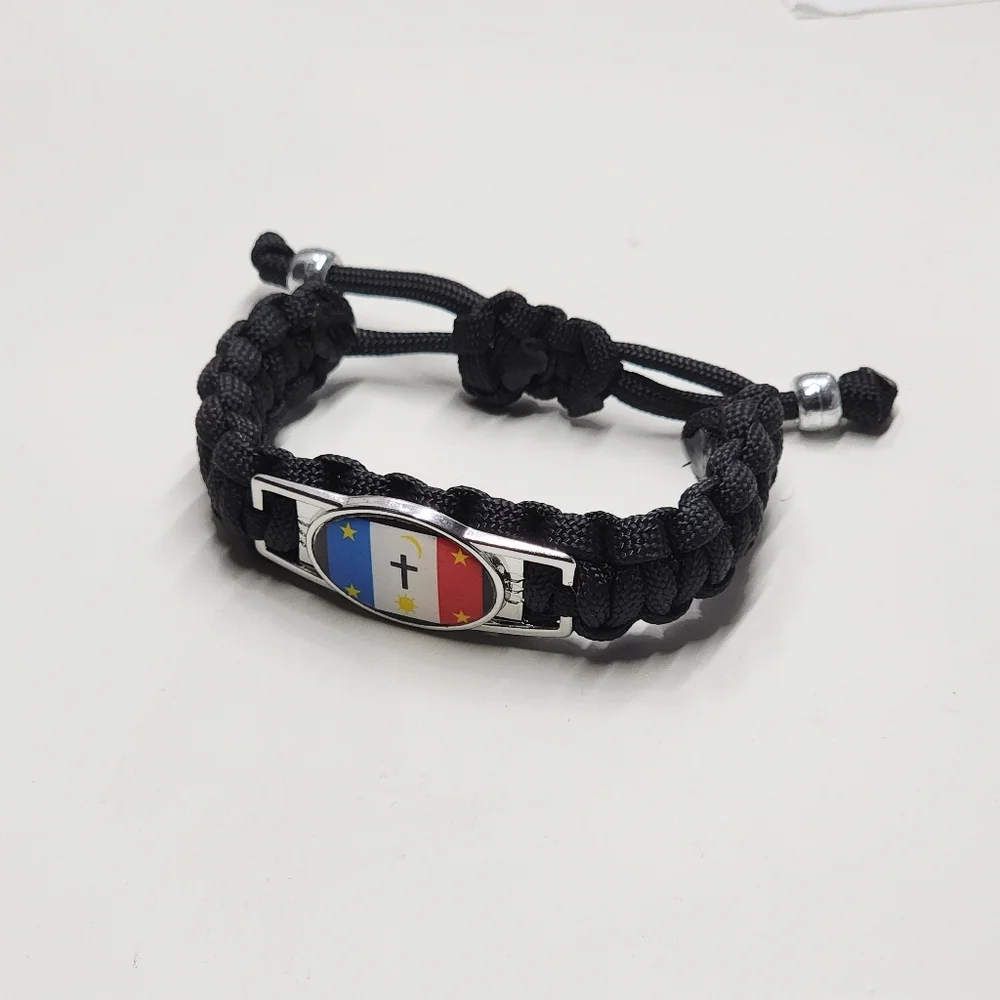 Pascua Yaqui Tribe Flag Adjustable Charm Bracelet Native American Heritage - Picture 2 of 4